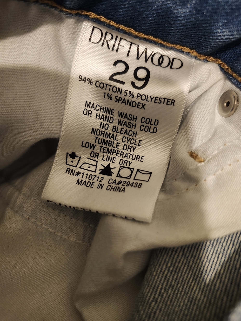 Driftwood Jacky Hi- Rise Light Wash Star Jeans - 29 Distressed Boho Relaxed - Picture 5 of 5